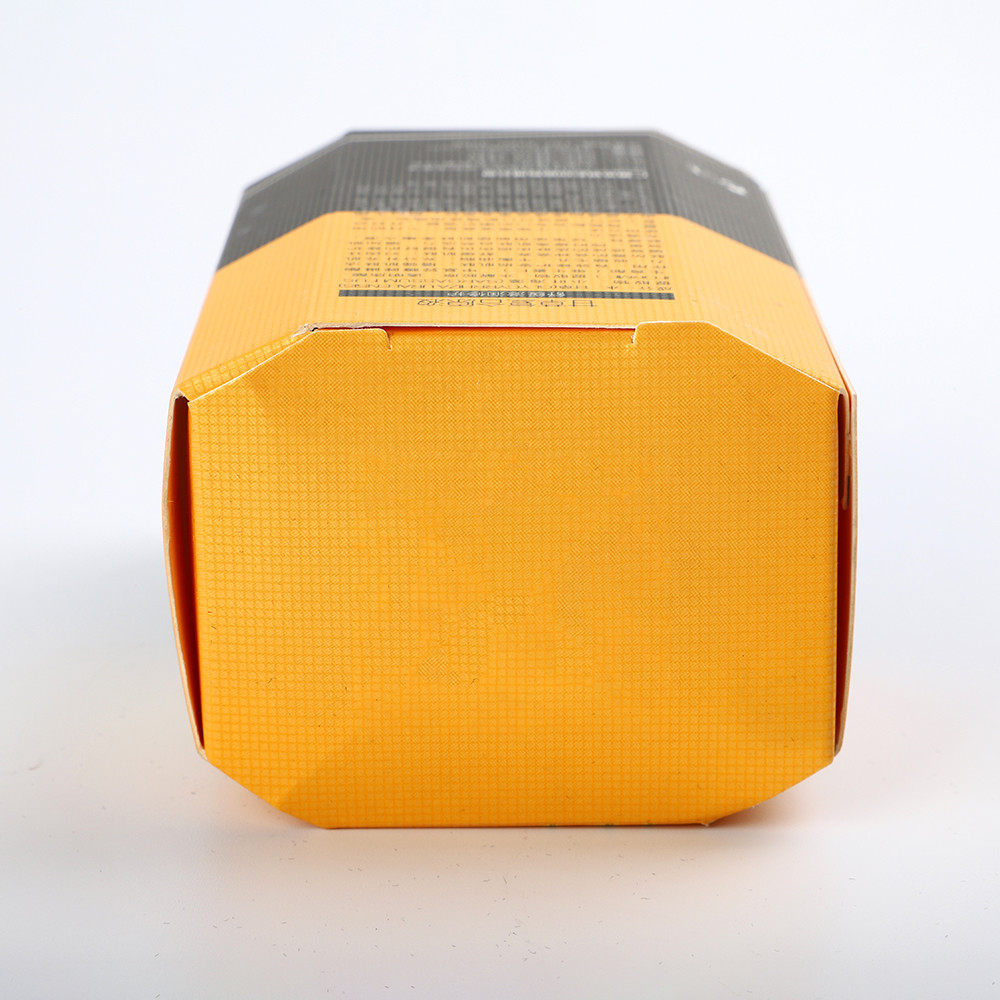 Small Yellow Cardboard Folding Cosmetic Packaging Boxes For Skincare