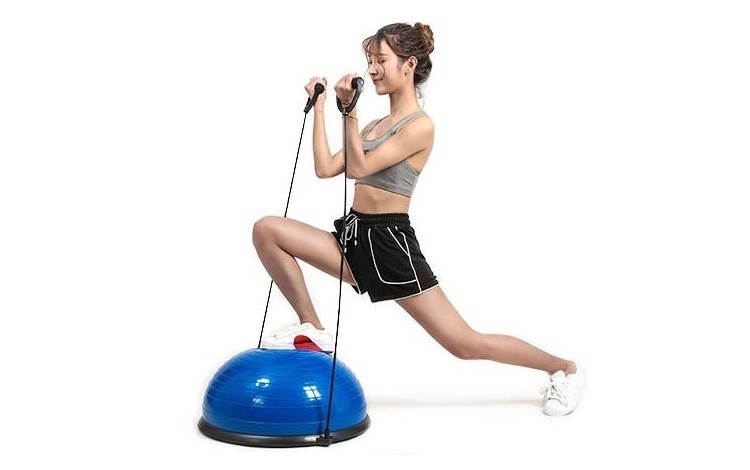 Light Weight Balance Trainer Half Ball , Half Yoga Ball With Anti Burst Air Pump