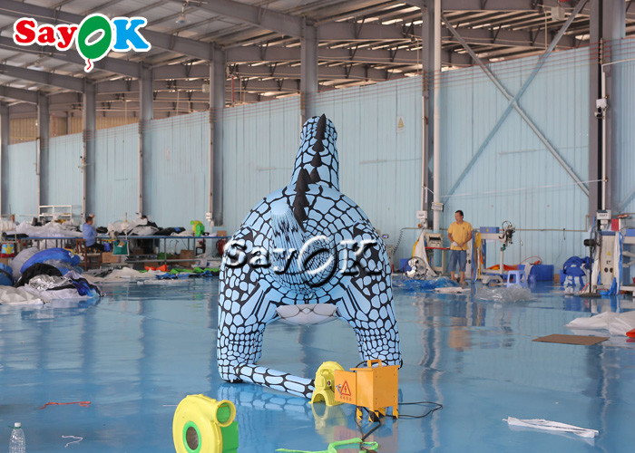 3m 10ft Blue Inflatable Christmas Dinosaur For Indoor Outdoor Decoration
