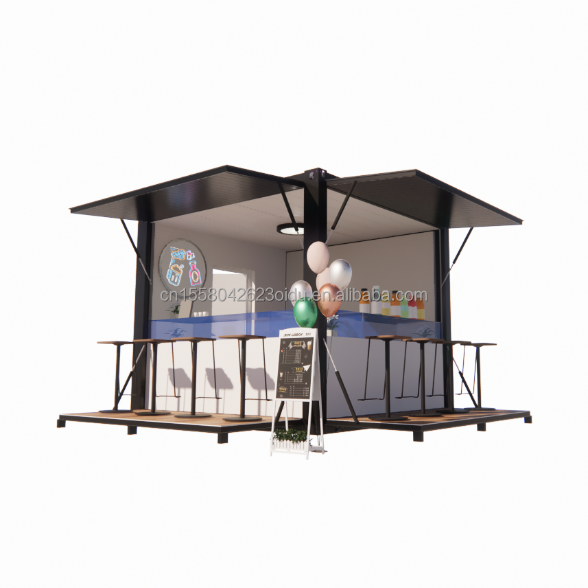 Fast and Convenient Stall Customized Color Retail Store in a 10ft Pop-Up Coffee Shop with Wall 50/75/100mm Wave Sandwich Panel