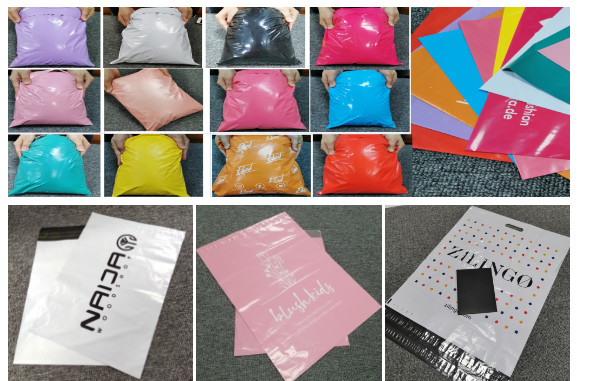Custom Printed Poly Mailer Bags Plastic Poly Envelopes 12.5" X 19" #6 Rainproof
