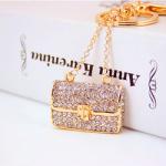 Heart Shaped Key Chain Ornaments 1.3 Inch Wide Crystal Irregular