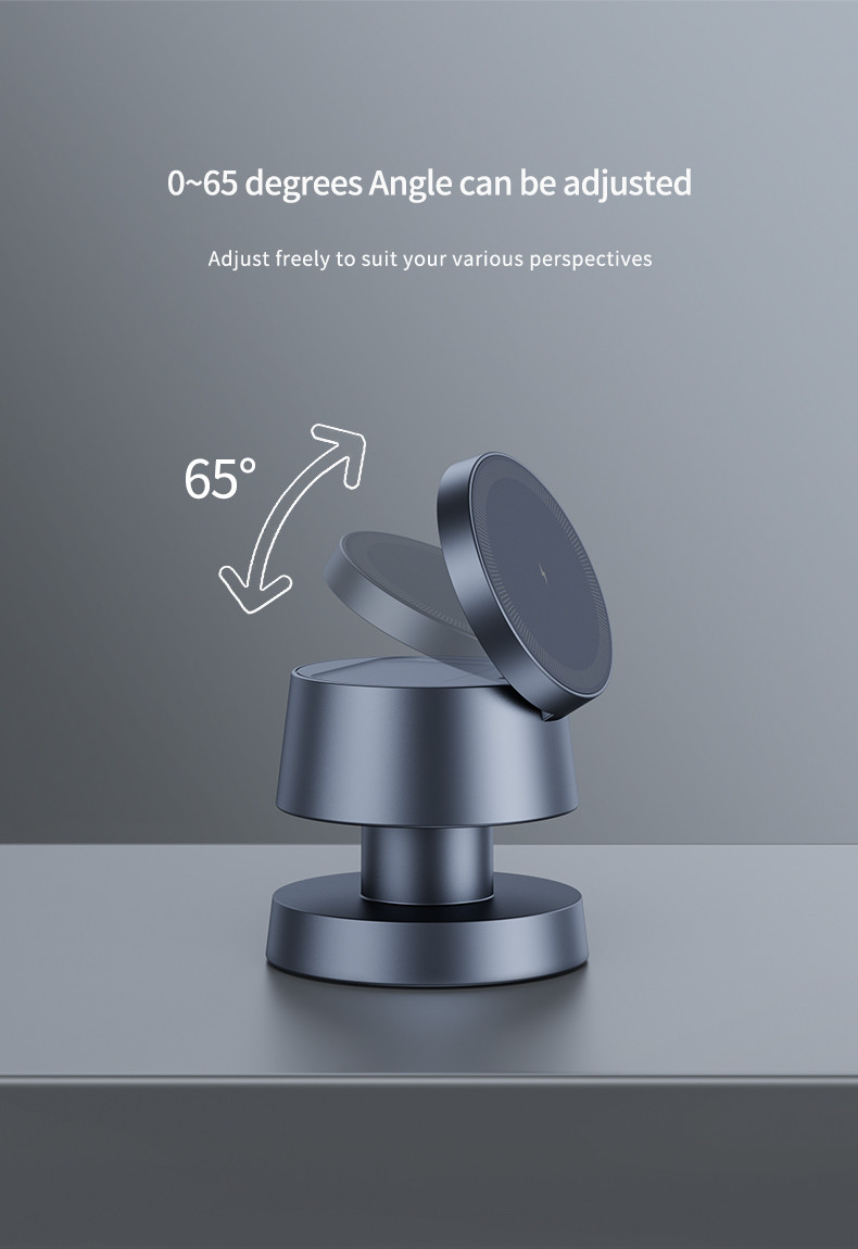 15W Mushroom Design Magnetic Wireless Charger With Night Lamp