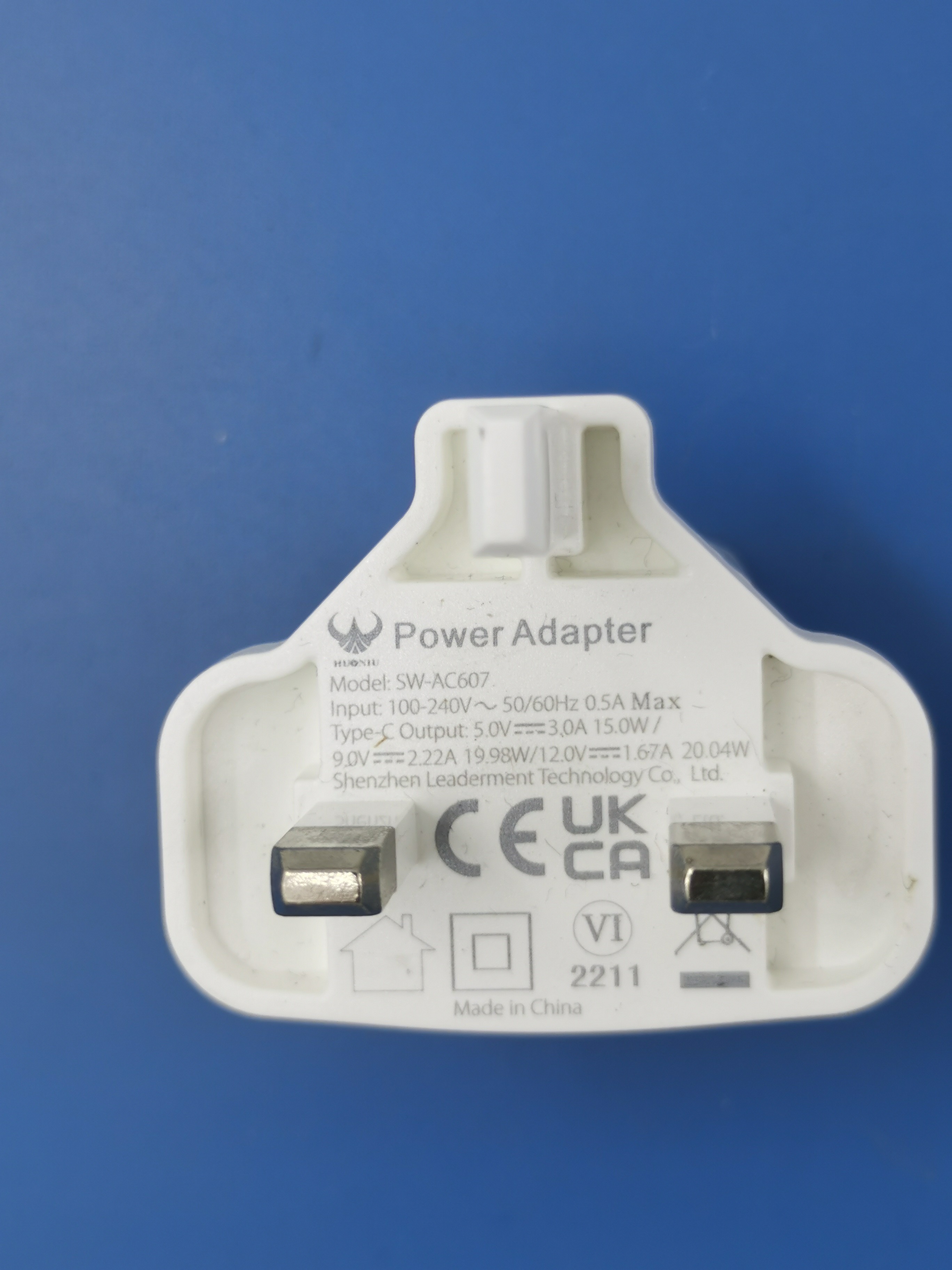 Lightweight Turbo Wall Charger Adapter With Over Current Protection 2.22A Output CE/FCC/RoHS Certified