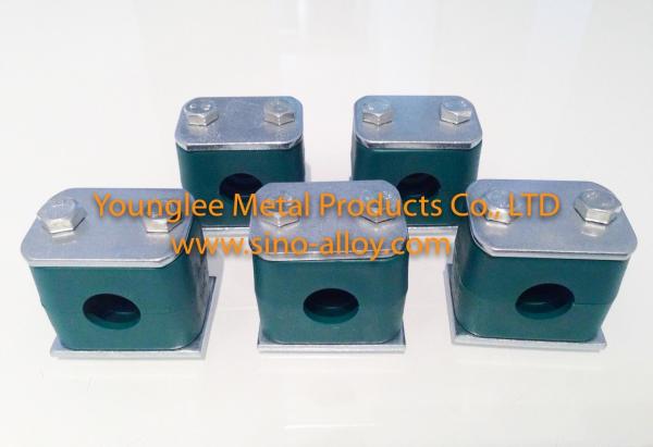 Standard series hydraulic pipe clamps with PP clamp body, galvanized steel