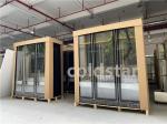 Auto Defrost Glass Sliding Door Upright Bottle Cooler For Bar & Coffee Shop