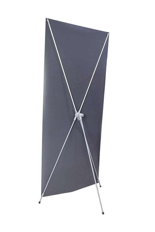 Eco-Sovlent Satin Grey Back PET Film 350mic/450GSM for X Banner / display/ Roll up Banner stand