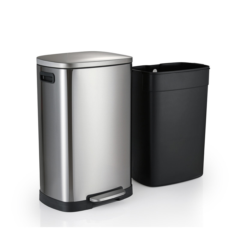 ODM Stainless Steel 13 Gallon Trash Can Removable Inner Buckets