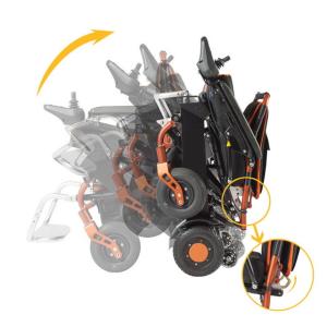 Quality Brushless Motor Foldable Power Wheelchair 100KG Load Lightweight wholesale