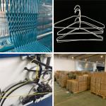 2.1mm Laundry Room Clothes Hanger , Notched Painting Steel Coated Wire Hangers