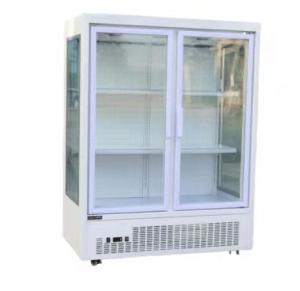 Quality Fresh flowers display refrigerated preservation three-sided glass display case wholesale