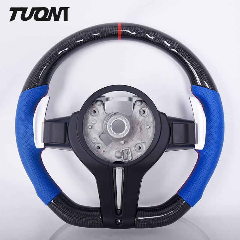 Ergonomic BMW Carbon Fiber Steering Wheel Flat Bottom Easy Installation