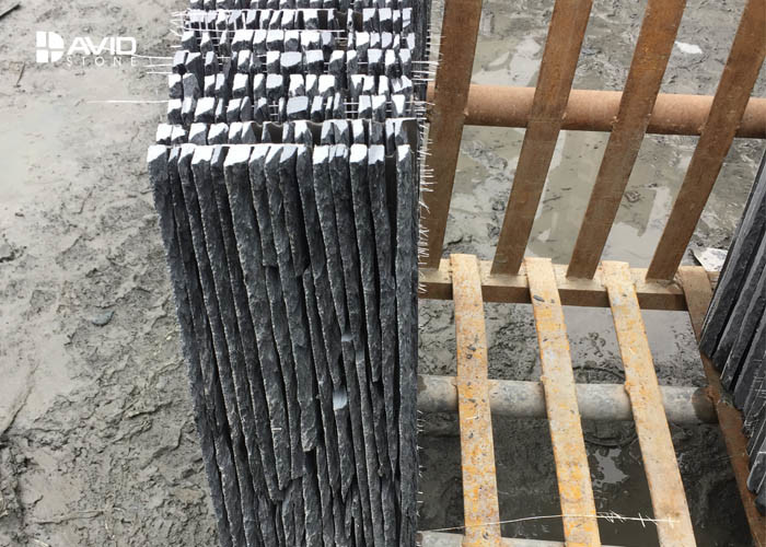 Exterior Slate Cultured Stone For Garden Fountain Decoration Fade Resistance