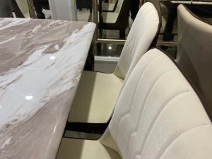 Quality Modern Appearance Solid Wood Dining Table With 6 Chairs For Small Size House wholesale