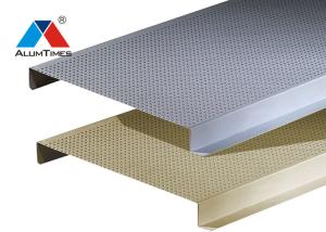 Quality Perforated Aluminium Strip Ceiling , Suspended Linear Metal Ceiling System wholesale