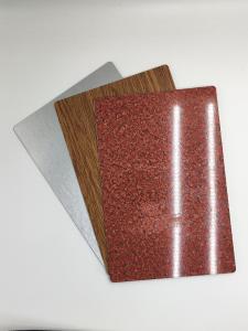 Quality Exterior Wooden Texture ACP Sheet , High Gloss Furniture Boards 6mm Thickness wholesale