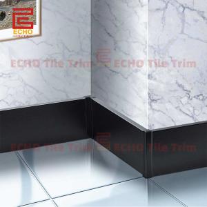 Quality Waterproof Aluminum Black 100mm Skirting Board Profiles Wall wholesale