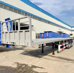 Quality Customizable 3 Axle Flatbed Semi Trailer Container Trailer 48 prime 40 prime 20 prime wholesale