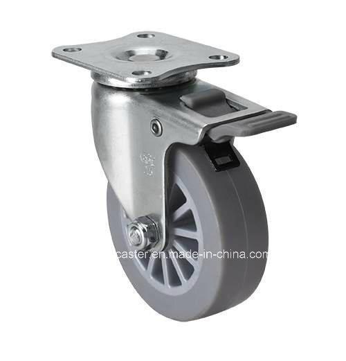 Edl Mini 2.5" Plate Brake TPE Caster 26225-53 for 30kg Maximum Load and