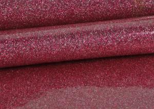Quality 1.38m PVC Shinning Pink Glitter Pvc Fabric Leather With Cloth Bottom wholesale