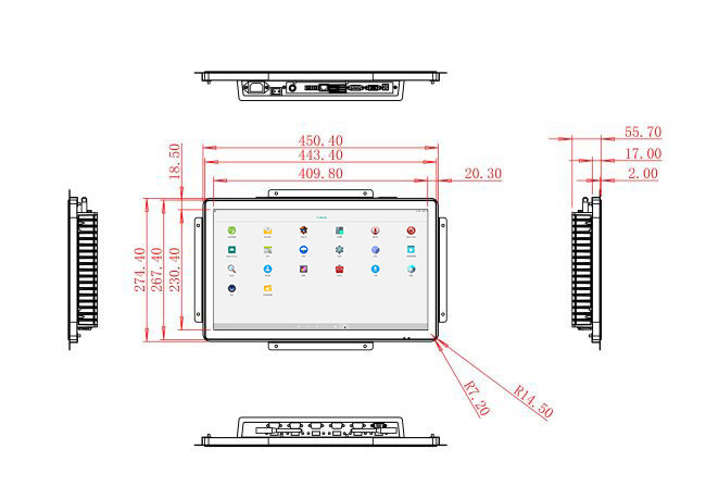 18.5-Inch Android Touch Screen for Medical Devices and Public Information Displays