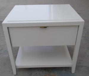 Quality Wooden 5-star hotel furniture stone top night stand/bed side table NT-0012 wholesale