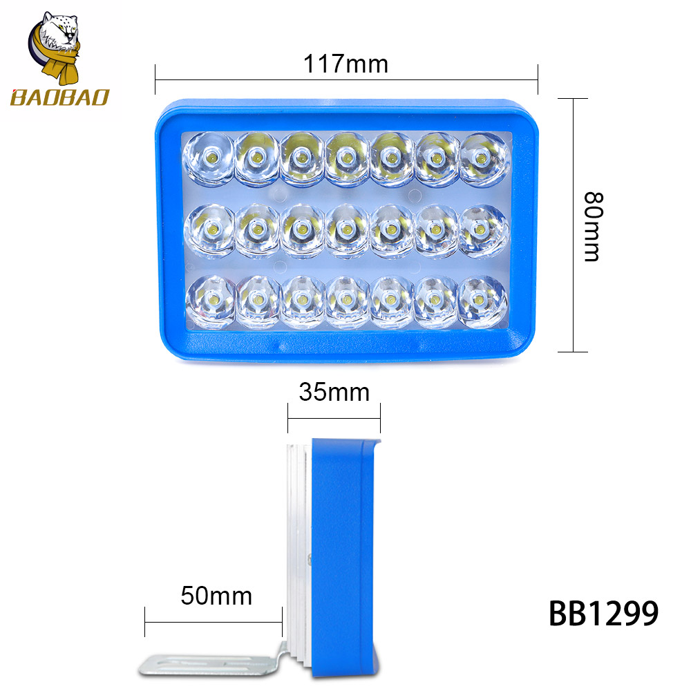 Blue Casing Plastic White Yellow Flash Universal Motorbike Headlight