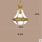 Europe Lustre Copper Led Pendant Chandeliers Lamp Glass Corridor Led Chandelier
