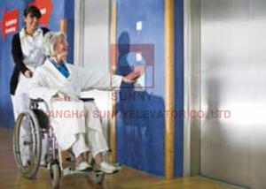 Quality Load 1600kg Hospital Lift Stainless Steel Frame Side Opening With Accurate Door Motor Control wholesale