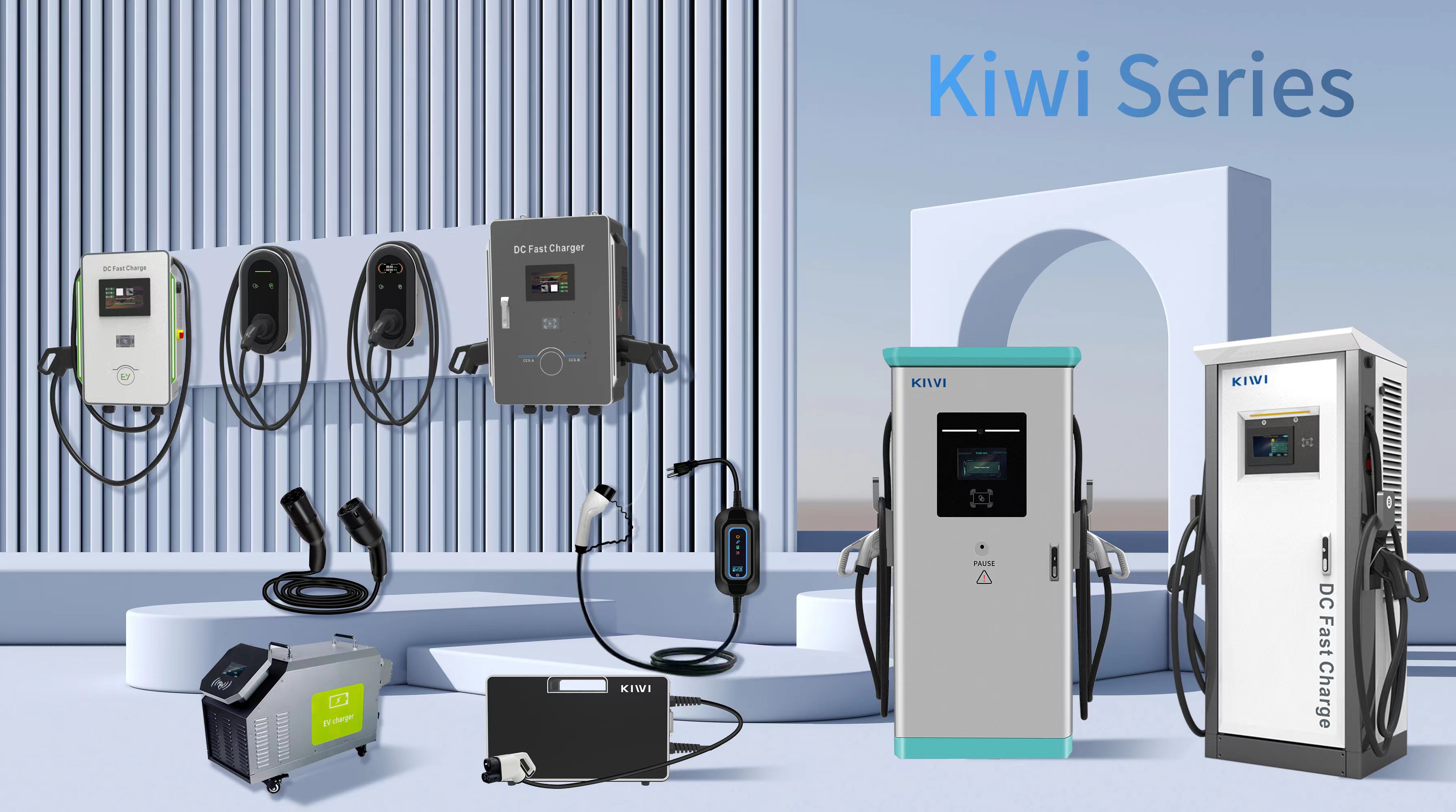 KIWI Electric Car EV Charger AC Type 1 2 16A Home EV Charging Station Cable Length 5M