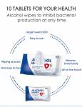 Anti-Bacterial Disposable Sanitizing Cleaning 75% Ethanol Disinfecting Wet Wipes