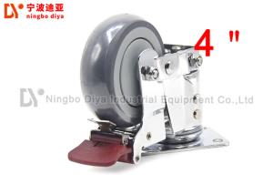 Quality TPR Static Damping Plate Grey Industrial Caster Wheels With Brake wholesale
