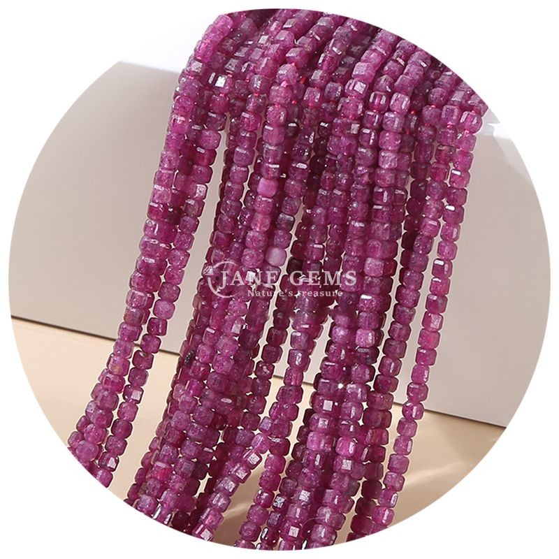 Wholesale Stone Loose Beads Natural Real Crystal Gemstone Loose Beads Square Cube Loose Beads for Bracelet Making