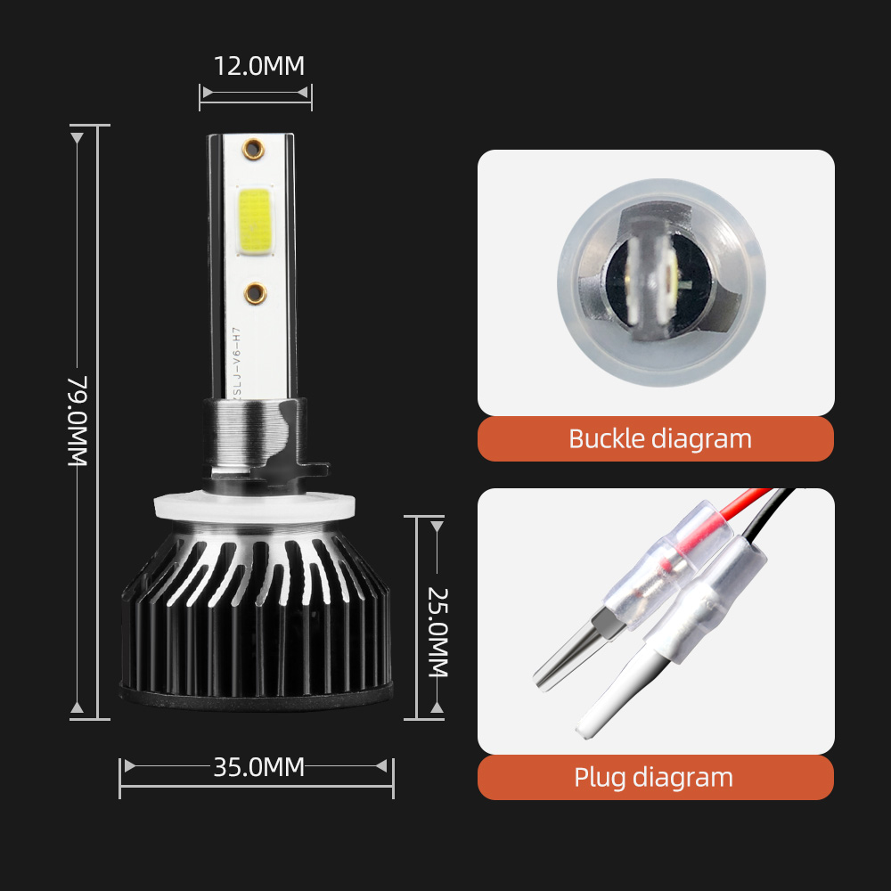 ALL IN ONE Style LED Headlight Bulb with High Brightness and Strong Heat Dissipation
