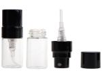2ml Transparent Glass With Black Plastic Lid , Glass Pump Bottles for Alcohol