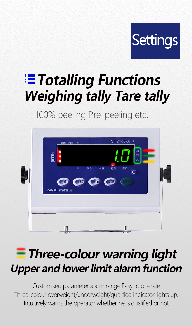 SOHE SH2100 A1 500KG LED Display Industrial Weighing Scales