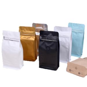 Quality White Block Bottom Recyclable Tea Packaging Pouch wholesale