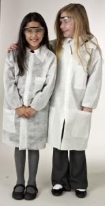 Quality Snap Buttons Disposable Lab Coats , Medical Protective Gown for Children / Adults wholesale
