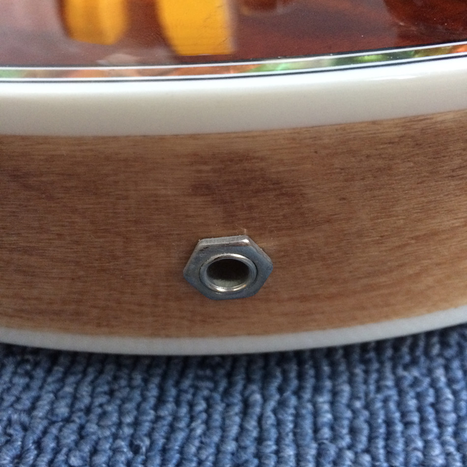 Hollow body L-5 jazz electric guitar,Full color strip edge,Burst color Quilte Maple top ,Quilte Maple top