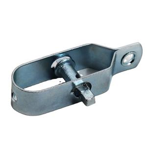 Quality ISO9001 2008 Chain Link Fence Post Clamps Metal Fence Accessories Dark Grey wholesale