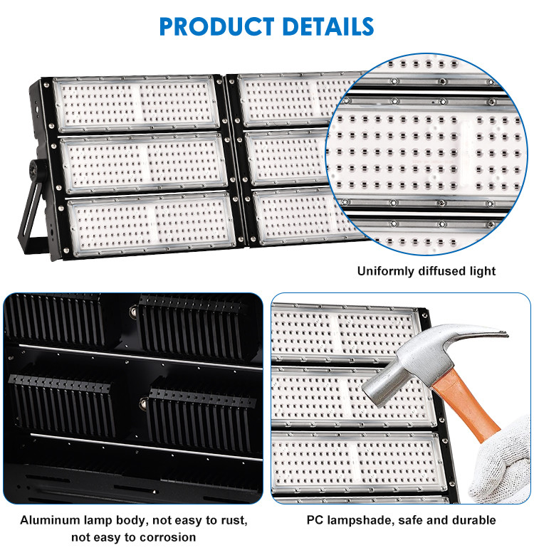 2700-6500K High Mast LED Stadium Lighting For Outdoor Indoor Arena