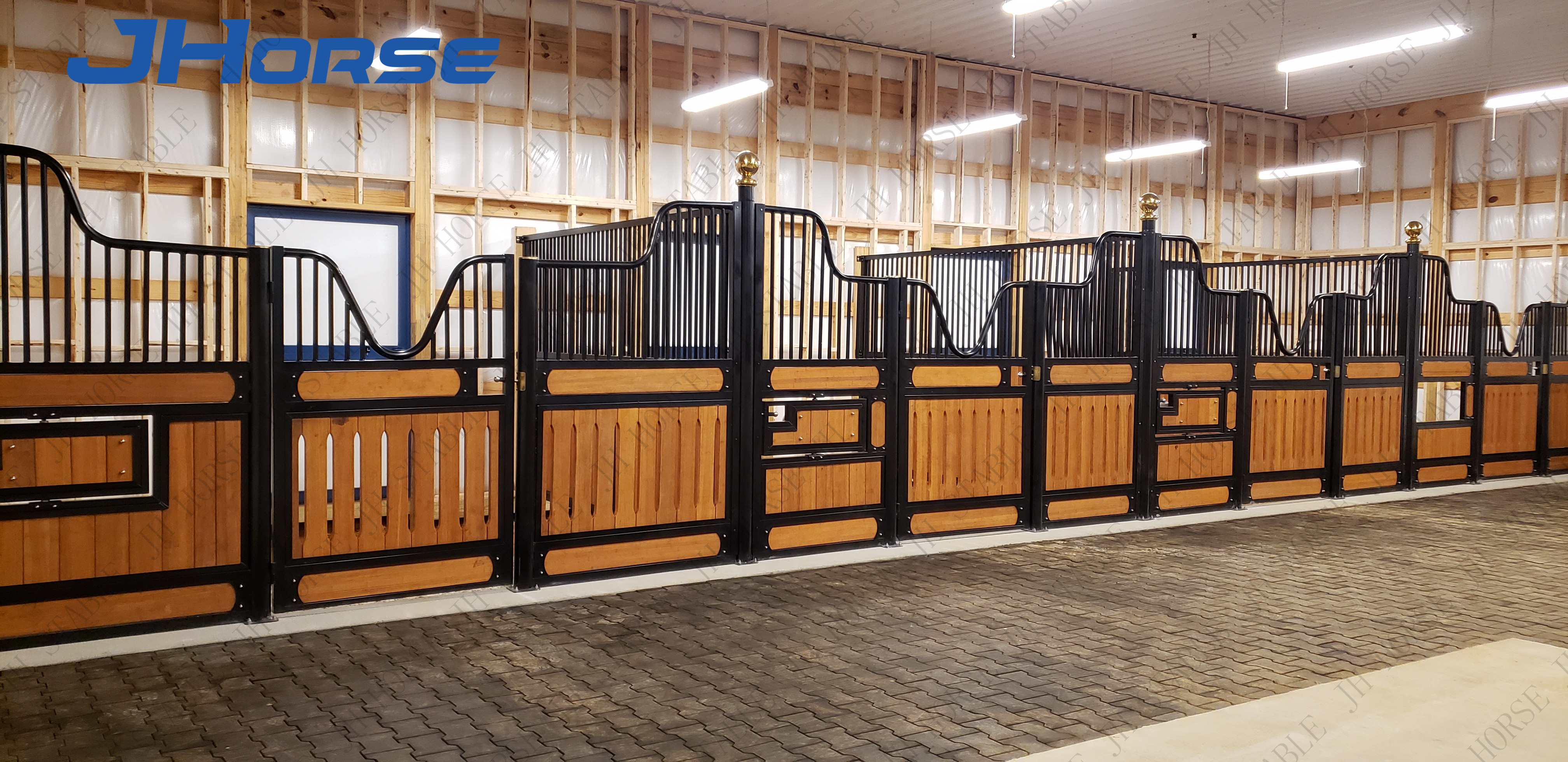 Q235 Squre Tube Powder Coated Frame Horse Stall Fronts