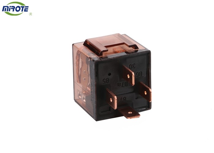 Transparent Coffee Cover 4 Pins 40 Amp 12V With Led , Double Contact High Power Relay
