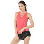 Womens Logo Custom Yoga Sleeveless Sexy Sport Elastic Camisole Tank Top