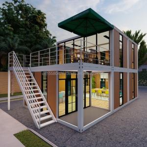Quality Mini Homes Tiny Houses Container Houses for Office Showroom and Restaurant in Pakistan Sandwich Panel 20ft Prefab Homes wholesale