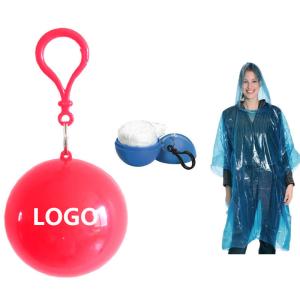 Quality Colorful Round Ball Poncho Promotional Keychain Logo Customized wholesale