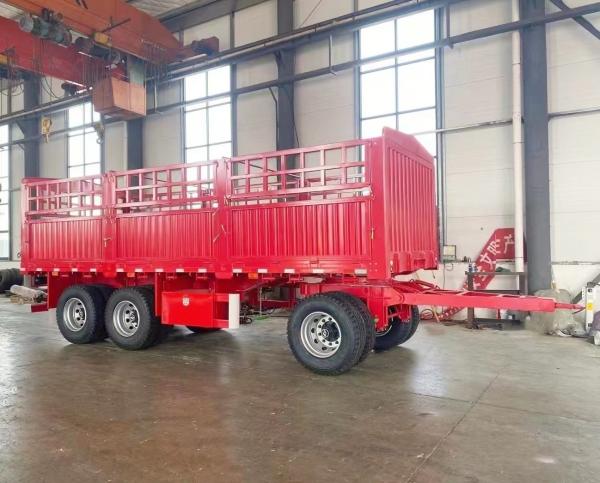 Customized Side Wall Height 2/3 Axle Draw Bar Heavy Duty Timber Transport Full