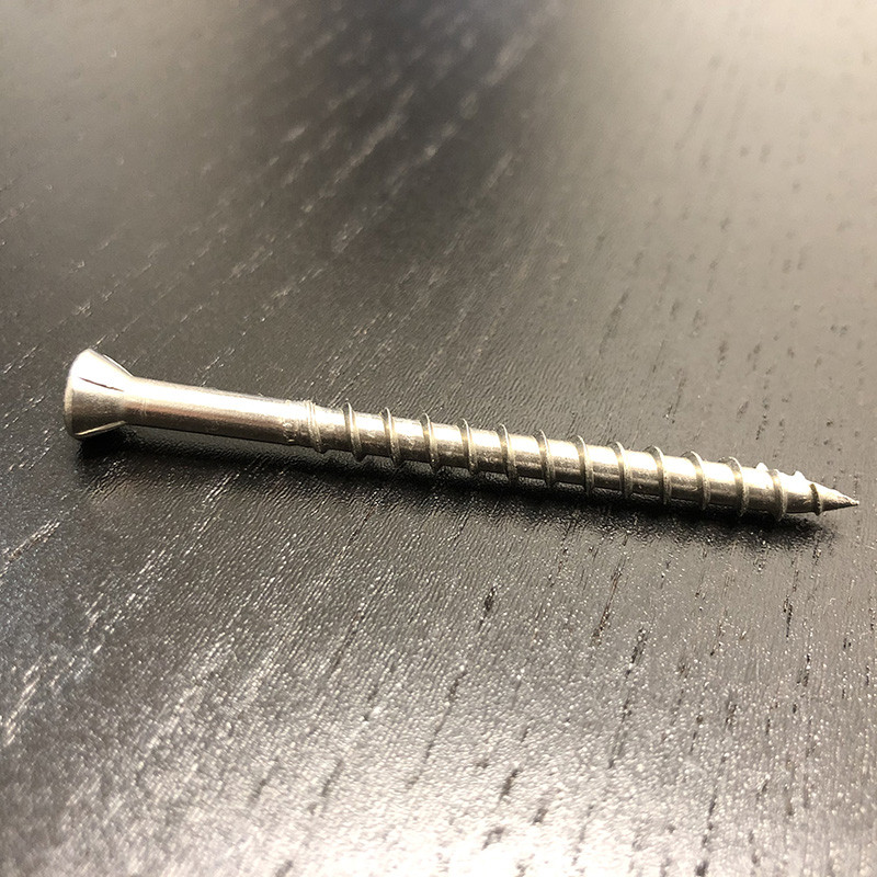 10G x 65mm Wood Deck Screws Stainless Steel Countersunk Screws Ribbed Head T17