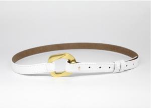 Quality White 18mm Womens Fashion Leather Belts Alloy Buckle wholesale