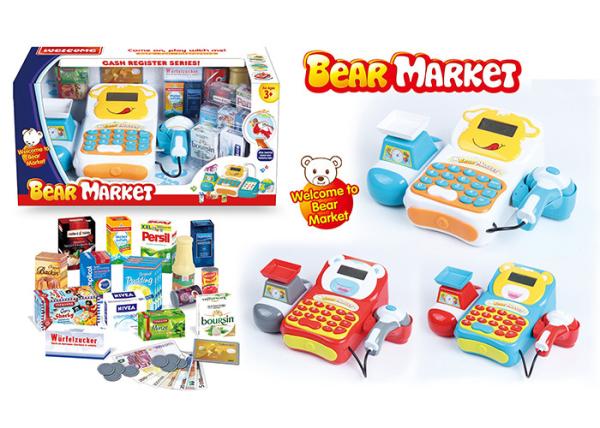 19 Inch Bear Design Children's Toy Cash Register Caculator Scanner Mic